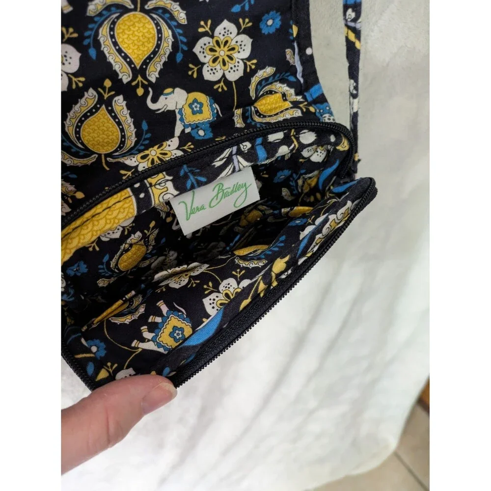 Vera Bradley Ellie Blue Elephant Pattern Crossbody Purse